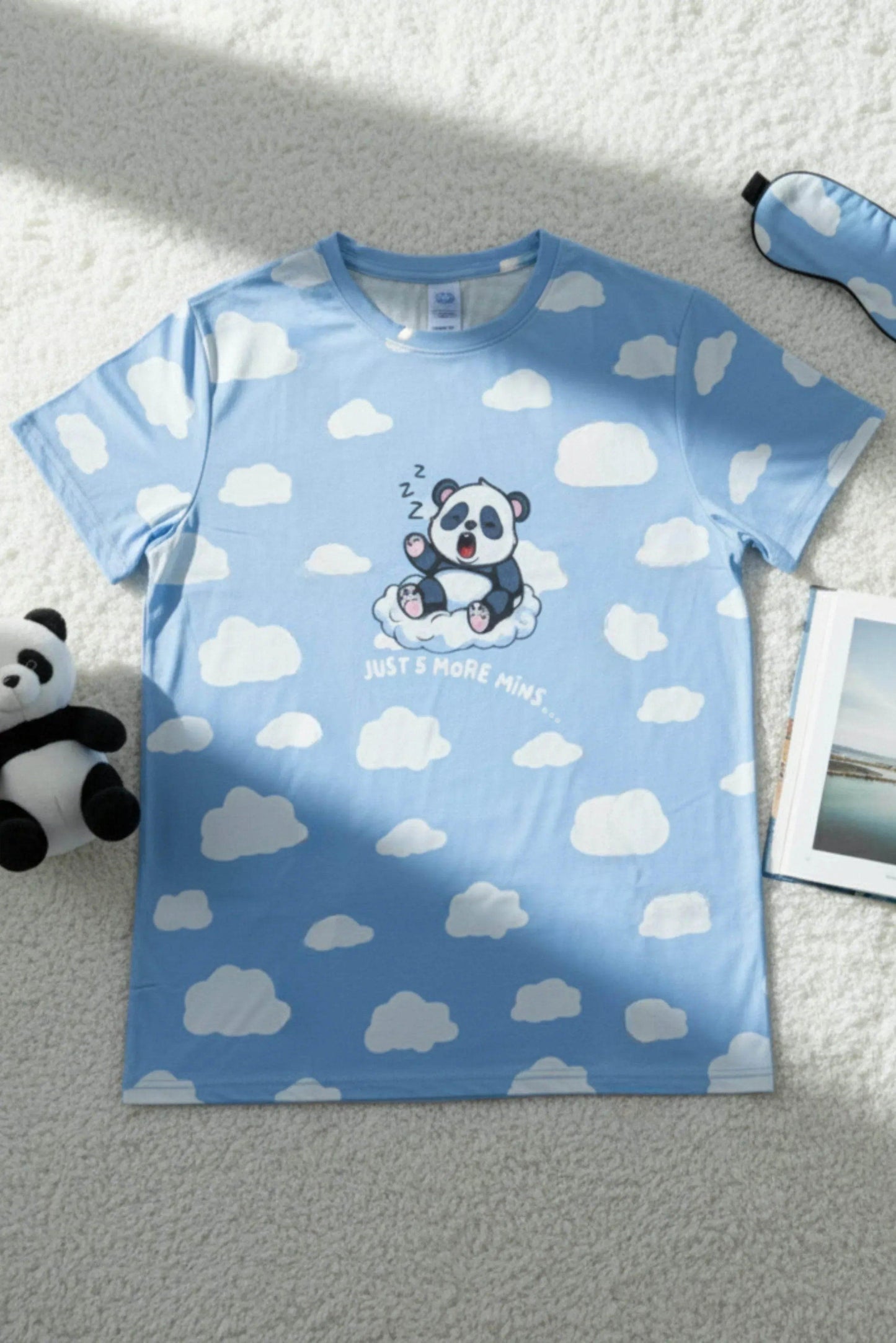 MySleepTee's signature oversized bamboo sleep tee from the Kids - Mini Me Collection in a stylish flat lay, showcasing its premium quality and unique design.